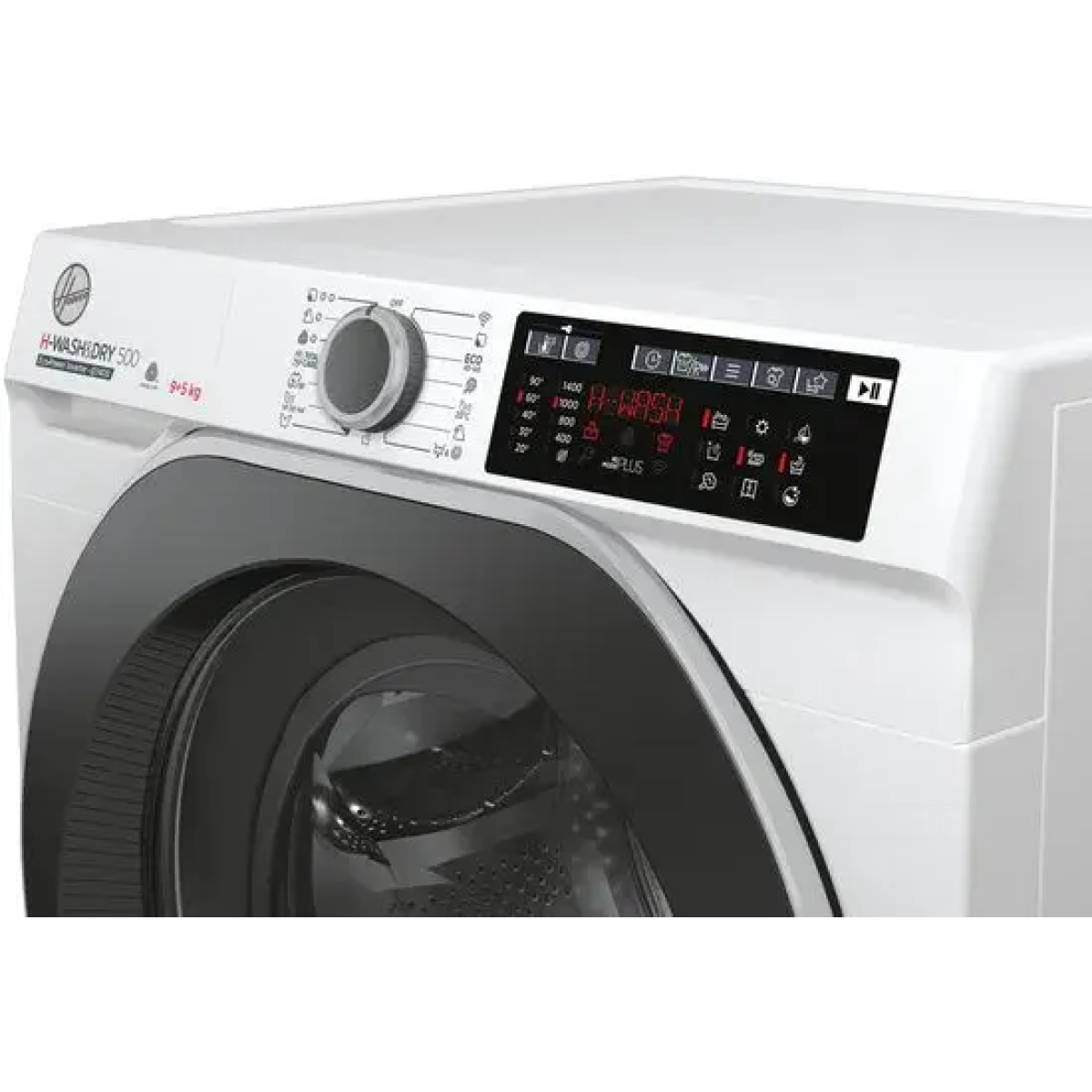 hoover hd 495ambs/1-s wasmachine – 9 kg – 1400 rpm – energieklasse a – stoomfunctie – wifi & app bediening