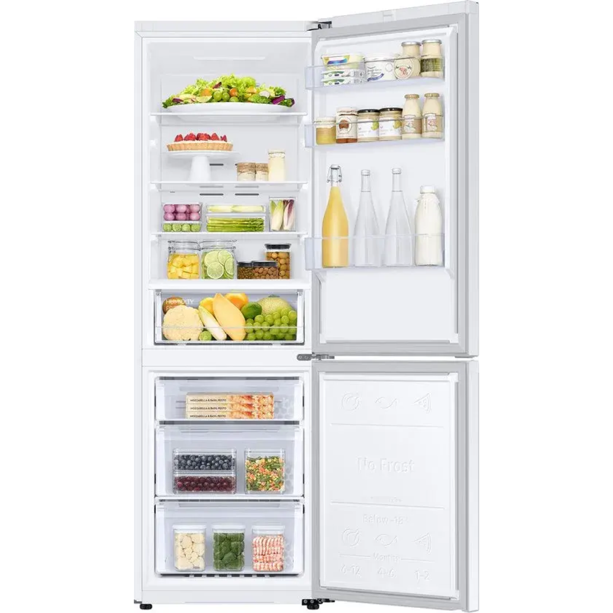 samsung rb34c670dww - koel-vriescombinatie - wit- met wi-fi