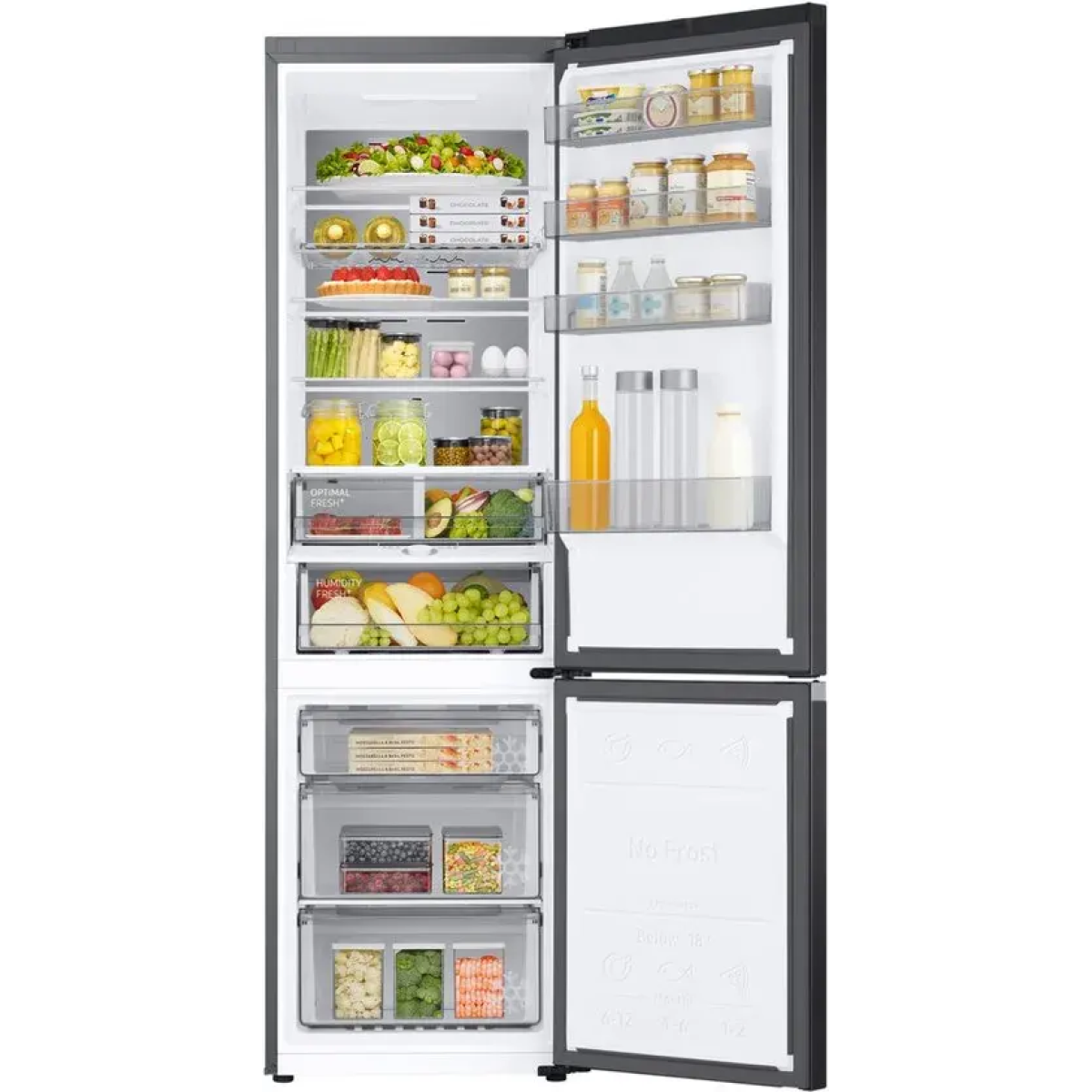 samsung rb38c705cb1 vrijstaand 390 l zwart