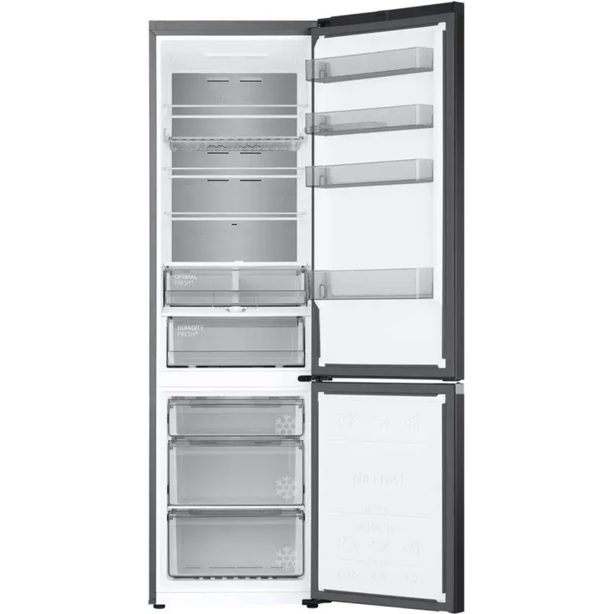samsung rb38c705cb1 vrijstaand 390 l zwart
