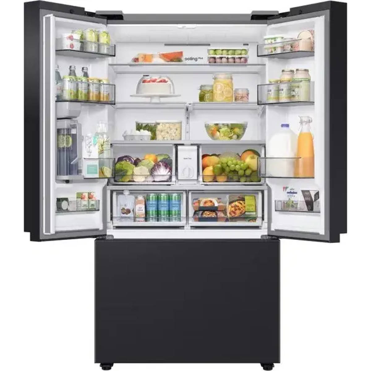 samsung rf24bb620eb1 - amerikaanse koelkast - french door - zwart