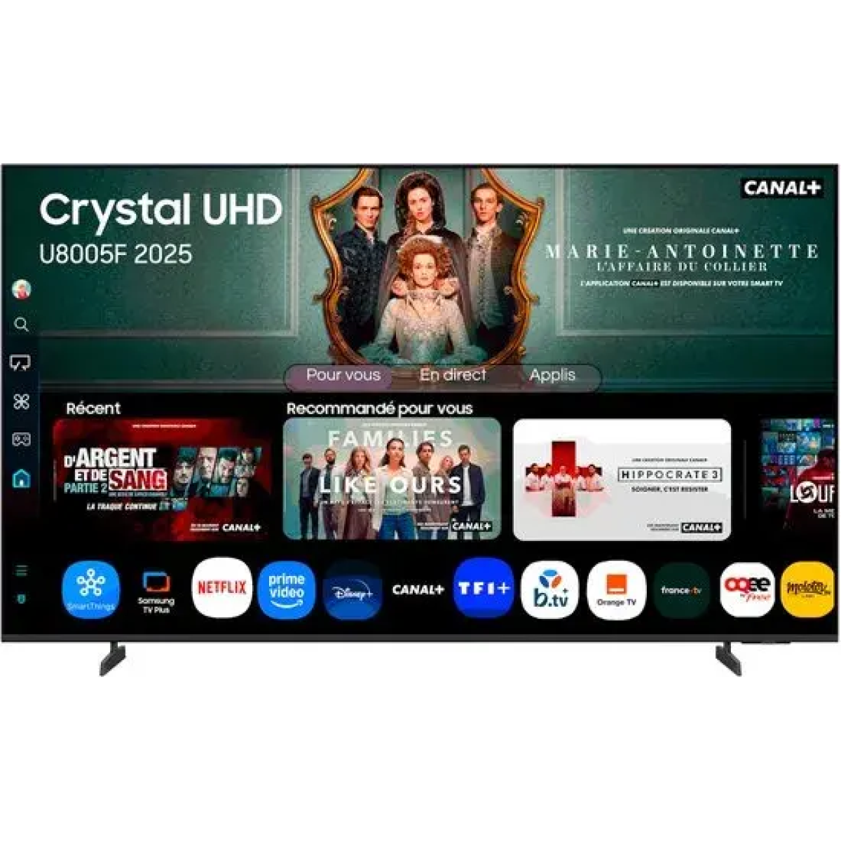 samsung tu65u8005fu 165,1 cm (65") 4k ultra hd smart tv wifi zwart