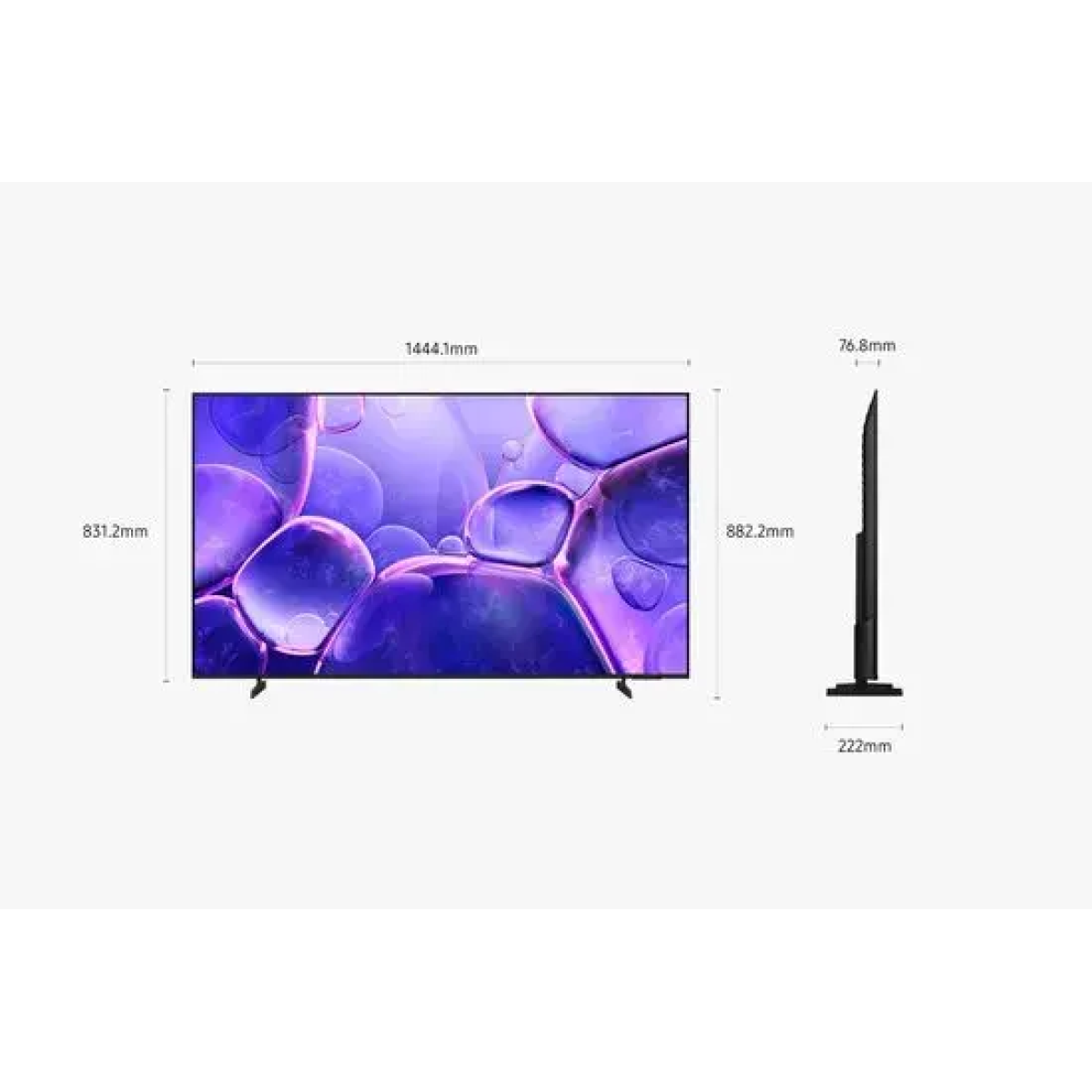samsung tu65u8005fu 165,1 cm (65") 4k ultra hd smart tv wifi zwart