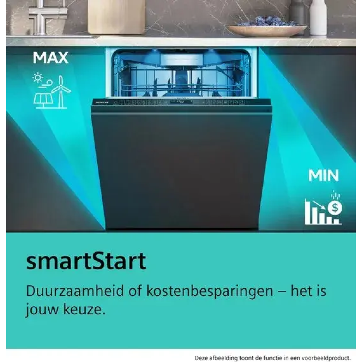 siemens iq300 sn53es25ce vaatwasser semi-ingebouwd 14 couverts