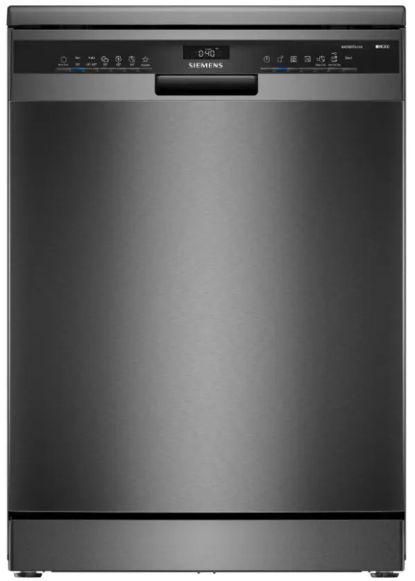 siemens sn23ec05me iq300 vrijstaand vaatwasser 60cm - anti vingerafdrukstaal geborsteld zwart - b