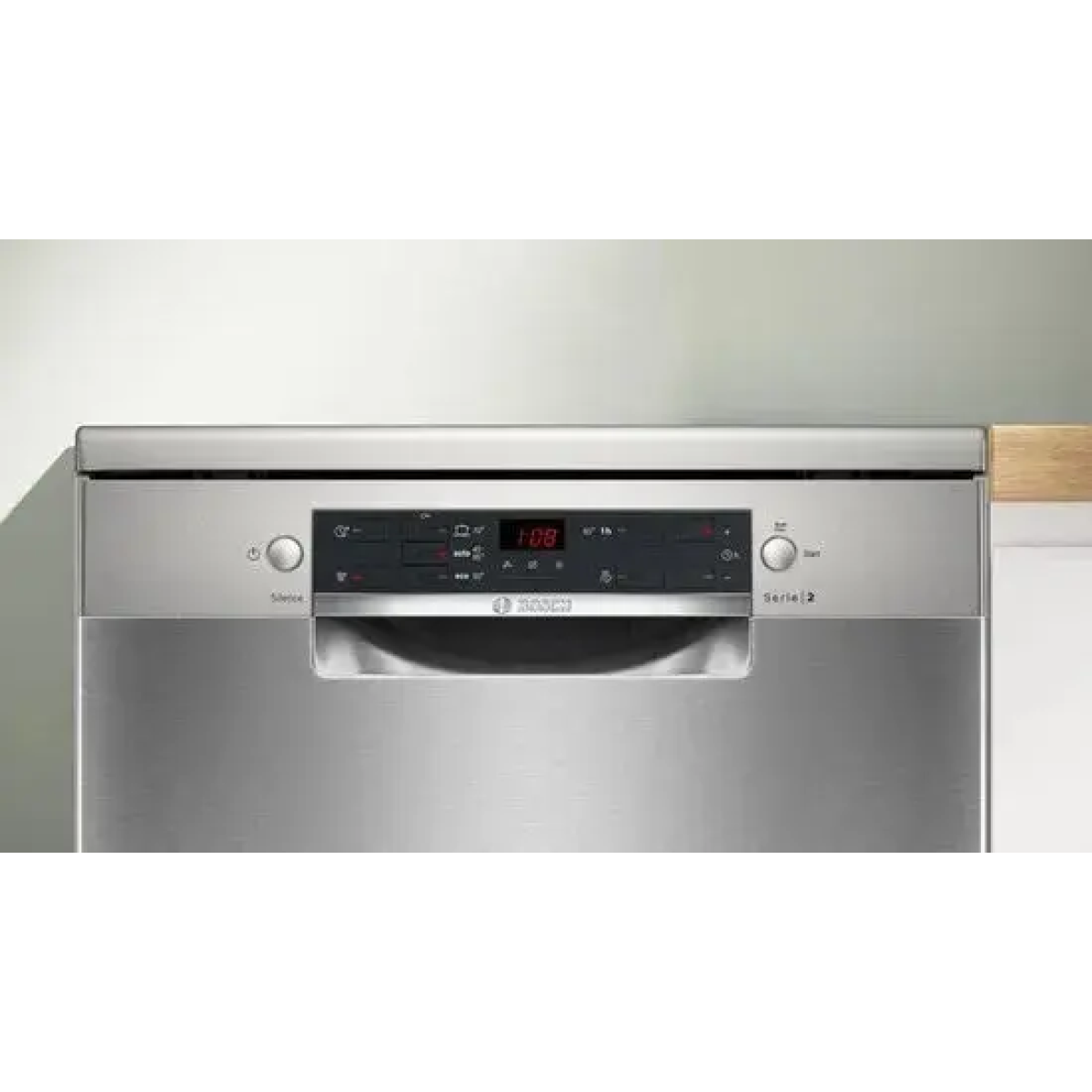 bosch sms25gi09f – vrijstaande vaatwasser - silenceplus– rvs – extradry – aquastop – eco-pr. - varioflex-korven - e label
