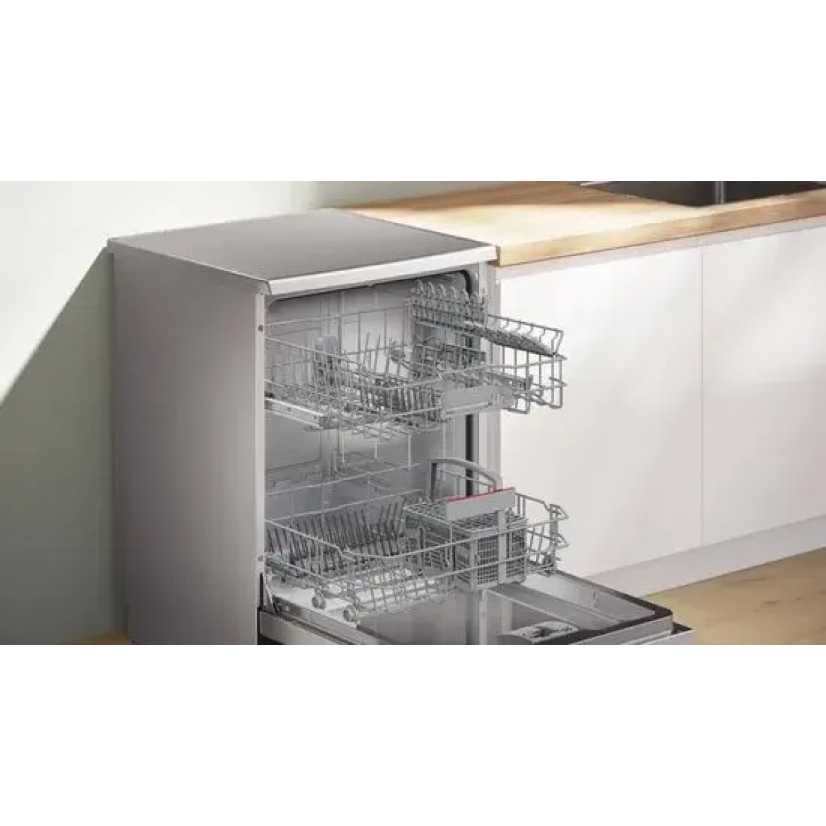 bosch sms25gi09f – vrijstaande vaatwasser - silenceplus– rvs – extradry – aquastop – eco-pr. - varioflex-korven - e label