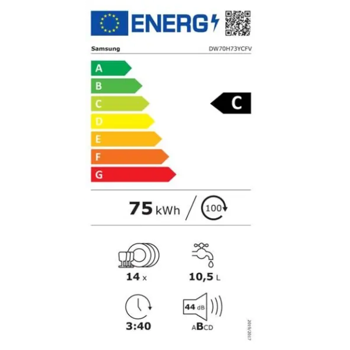 samsung dw70h73ycfvu1 vaatwasser onderbouw 14 couverts - afbeelding 8