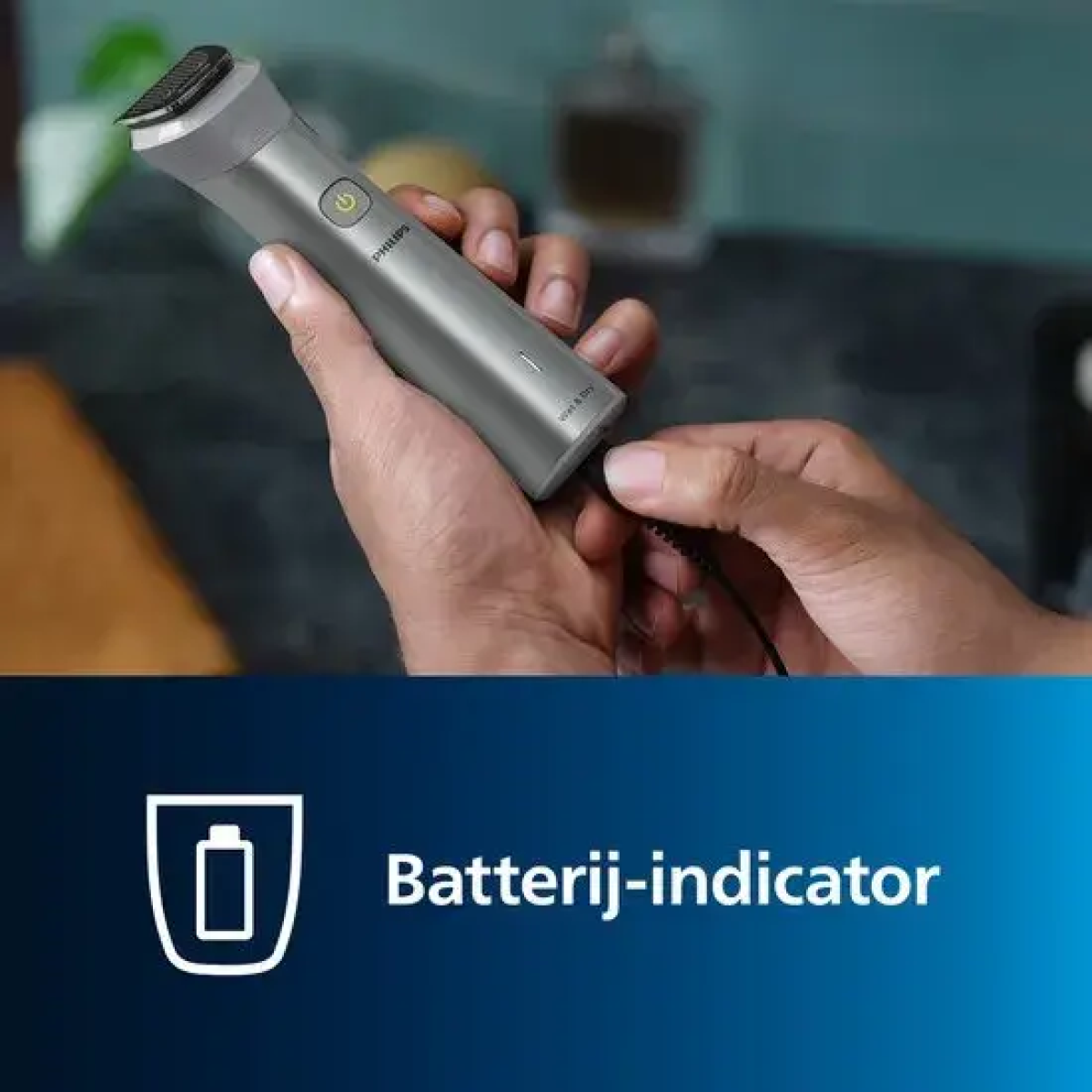 philips all-in-one series 5000 - 10-in-1 multigroom - baardtrimmer - voor gezicht, lichaam en haar - lichtgrijs - mg5920/15