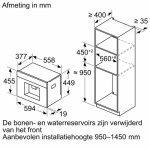 Siemens CT718L1B0 - iQ700 - Inbouw espressomachine - Zwart - Home Connect - autoMilk Clean