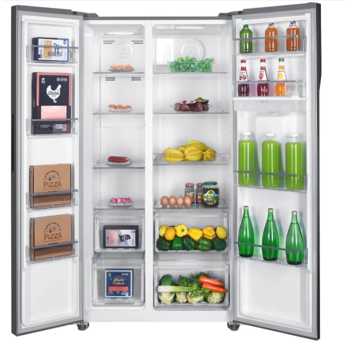 beko gno5322wdxpn amerikaanse koelkast side by side - inox/grijs - waterdispenser e 532l - afbeelding 4