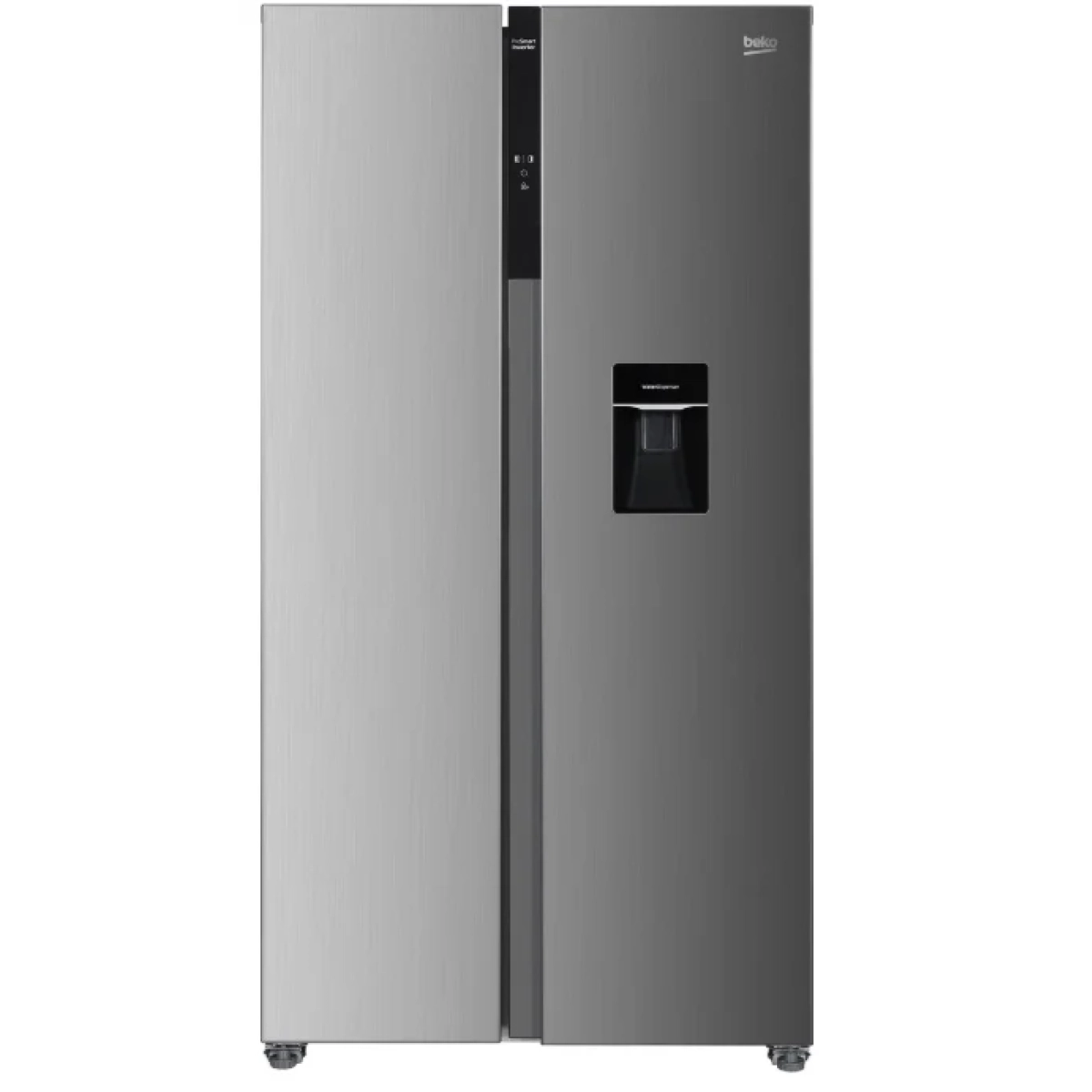 beko gno5322wdxpn amerikaanse koelkast side by side - inox/grijs - waterdispenser e 532l - afbeelding 2