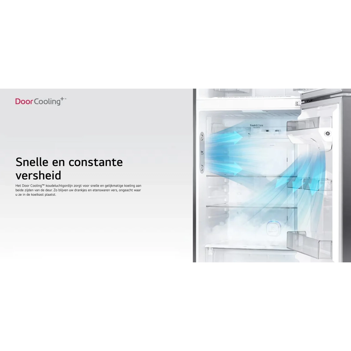 lg gtfv44pybkd combinatie koelkast nofrost - 459l- e - afbeelding 12