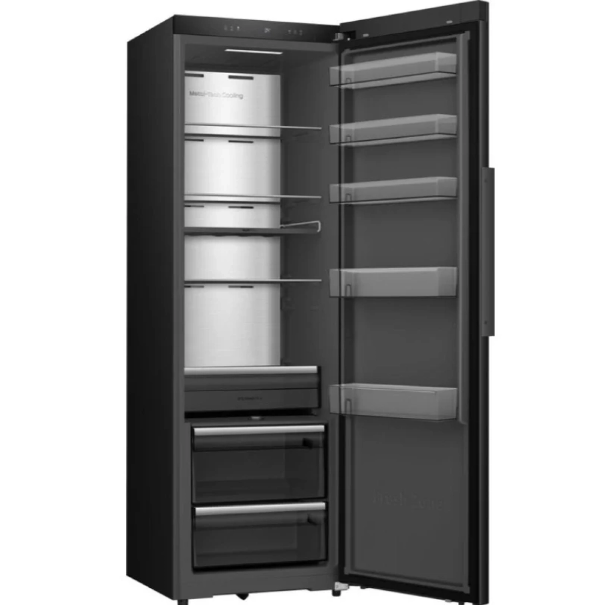 hisense rl5k370gsfc vrijstaand 1 deur koelkast - nofrost c 372l zwart - afbeelding 3
