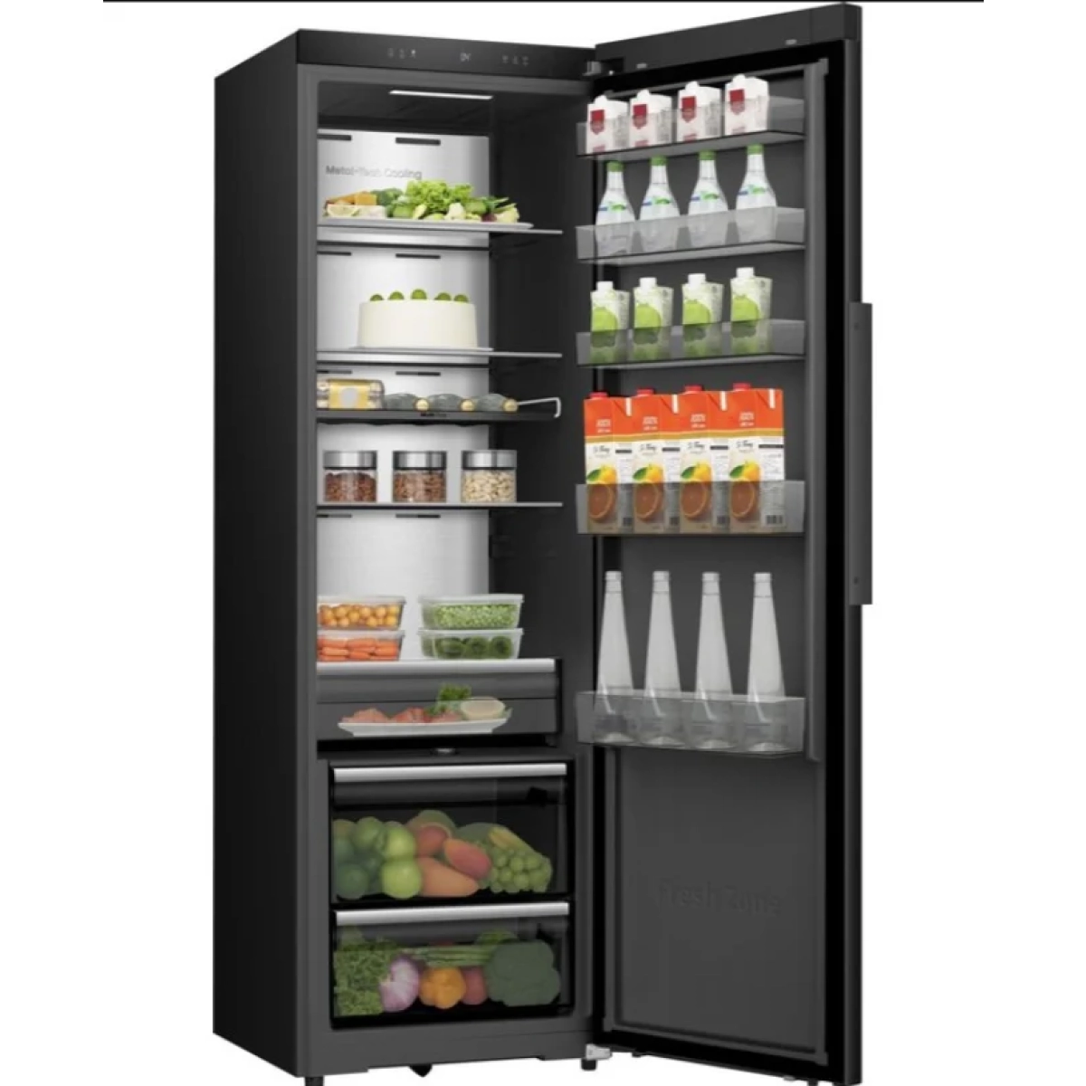 hisense rl5k370gsfc vrijstaand 1 deur koelkast - nofrost c 372l zwart - afbeelding 4