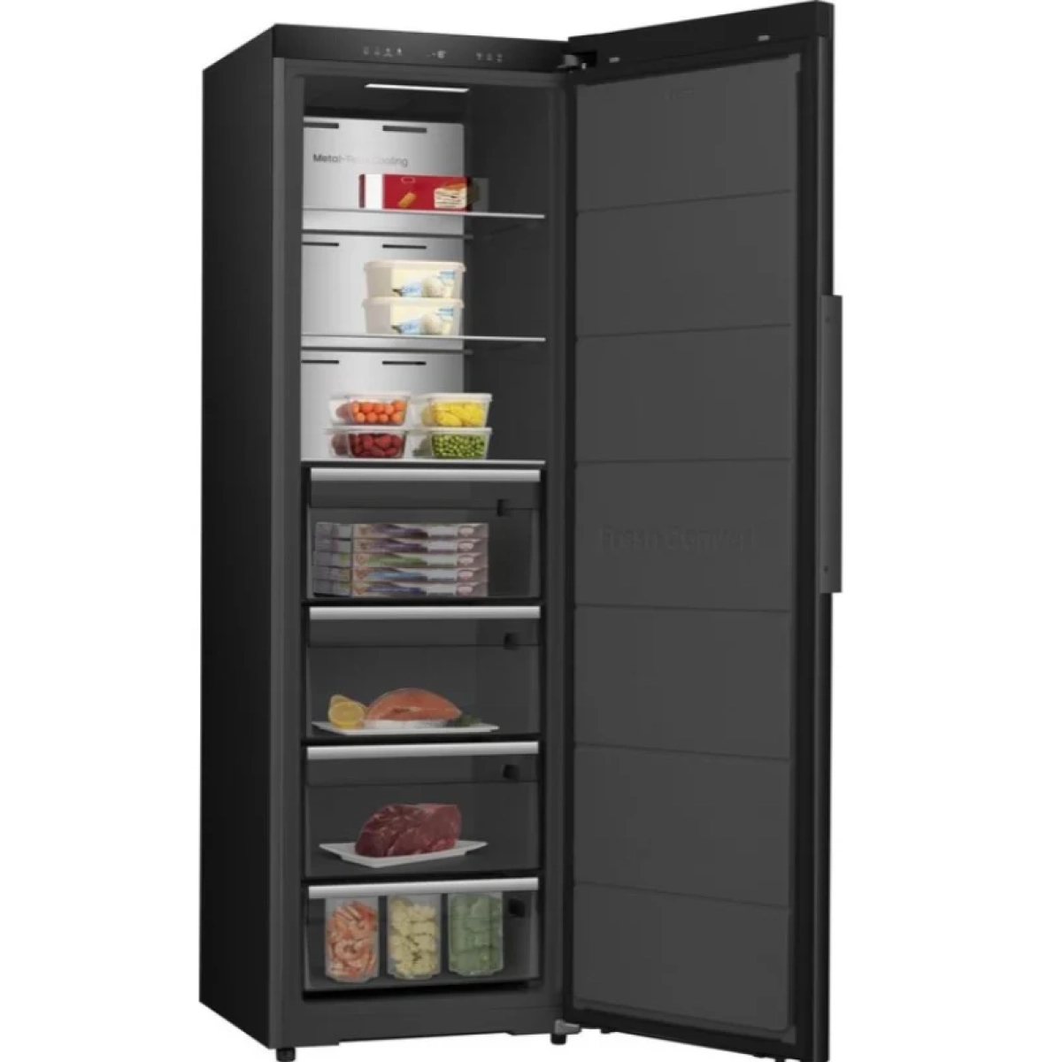 hisense ft5k310gsfc vrijstaand 1 deur vriezer-nofrost c-312l zwart - afbeelding 4