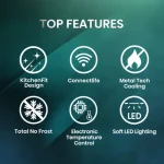 HISENSE FT5K310GSFC Vrijstaand 1 Deur Vriezer-NoFrost C-312L Zwart - Afbeelding 8