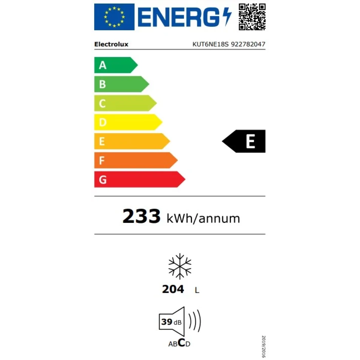 electrolux kut6ne18s inbouwvriezer – no frost – 5 lades – volledig geïntegreerd - sleepdeursysteem - afbeelding 2