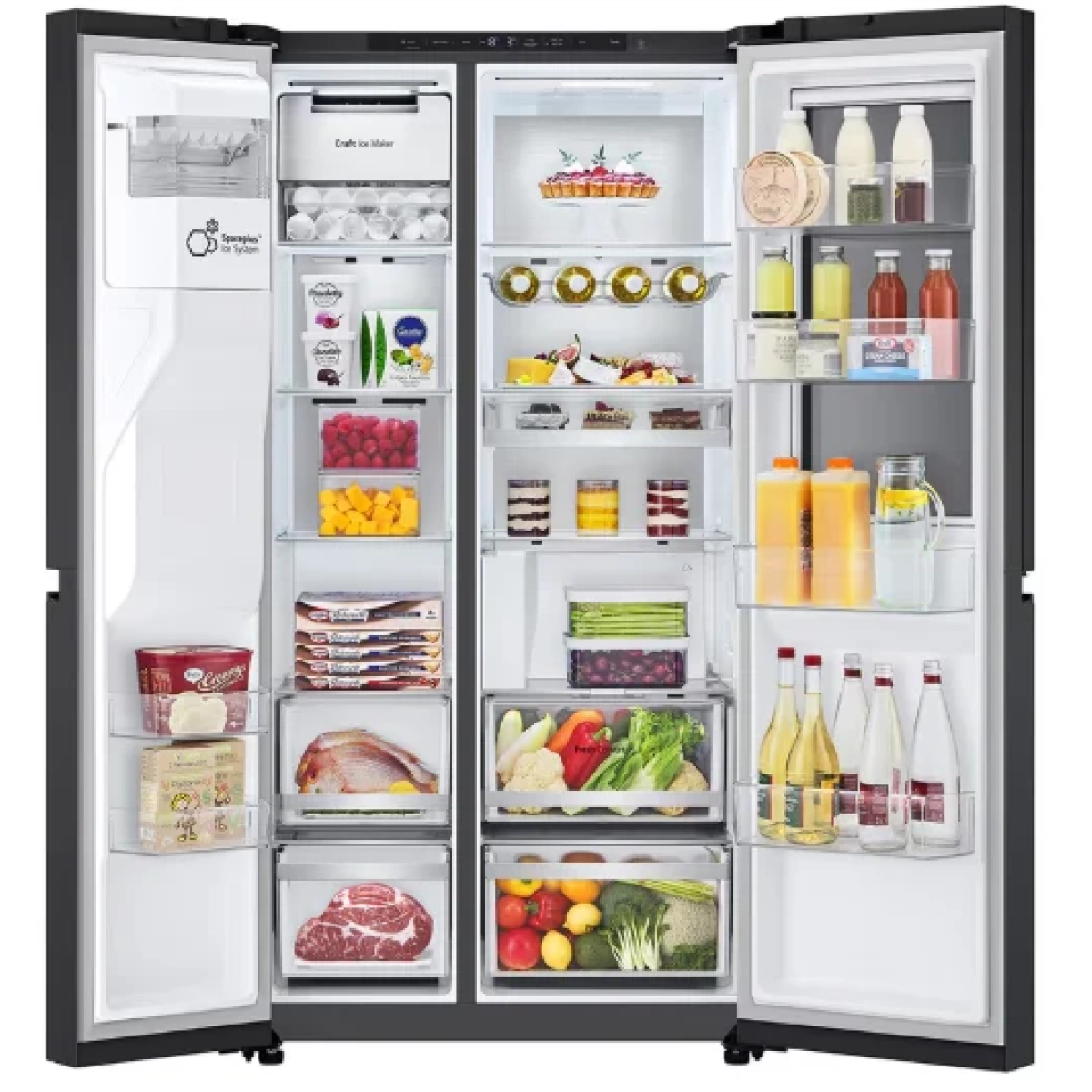 lg gsxe90evdd amerikaanse koelkast zwart - door in door - doorcooling - 628l uvnano - afbeelding 4