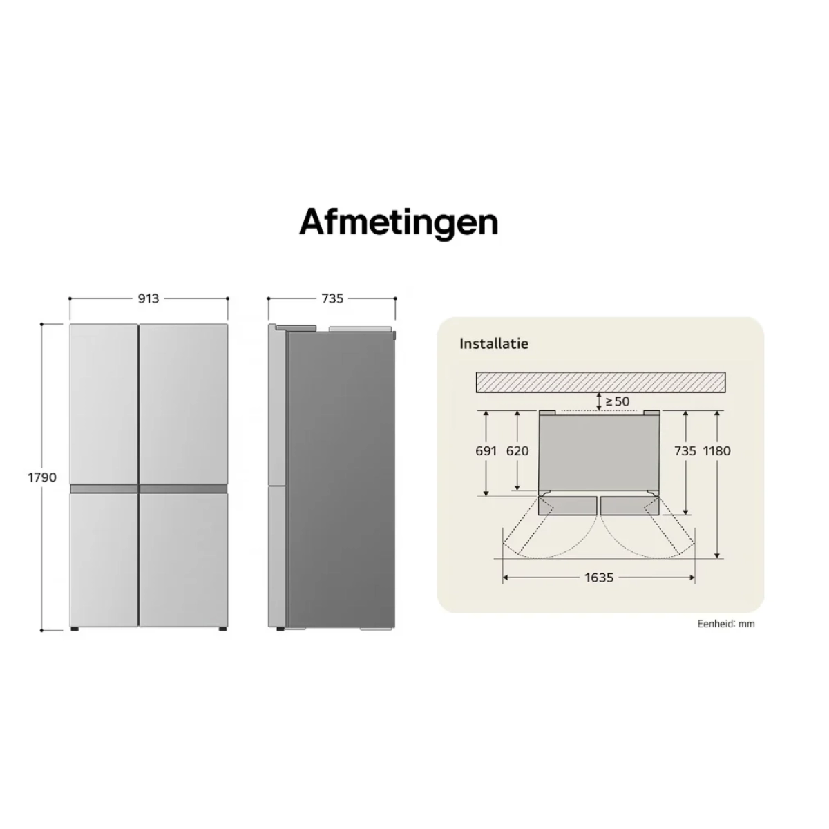 lg gsxe90evdd amerikaanse koelkast zwart - door in door - doorcooling - 628l uvnano - afbeelding 6