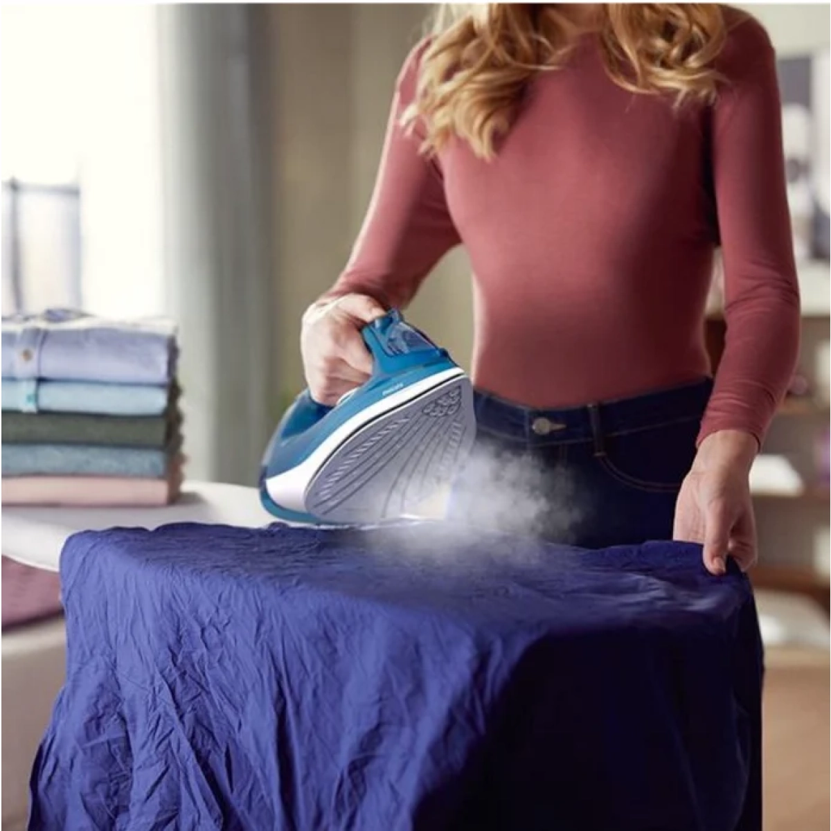 philips dst3040/70 - 3000 series - strijkijzer - blauw/wit - afbeelding 6