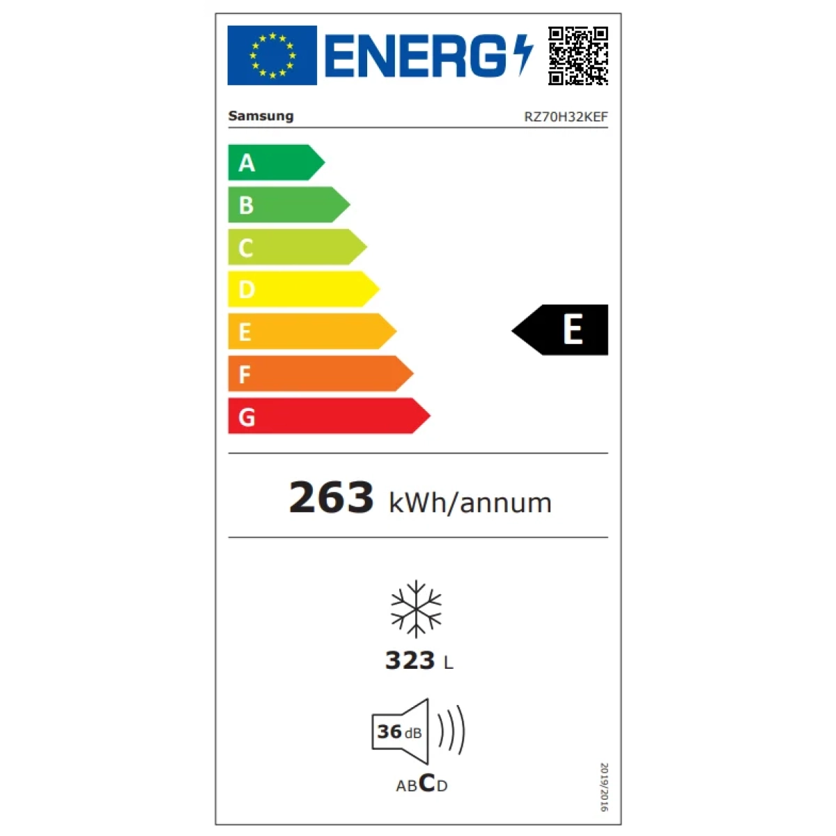 samsung rz70h32kef/ef 1 deur vrijstaand vriezer-all around cooling- nofrost 323l e - afbeelding 10