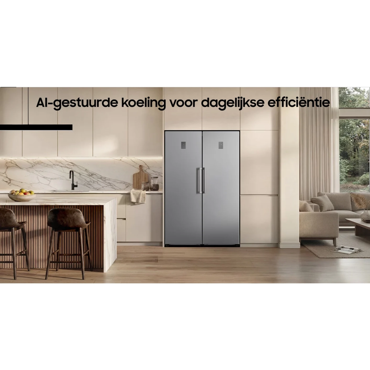 samsung rr70h39fef/ef 1 deur vrijstaand koelkast - metal cooling  - 387l e - afbeelding 17