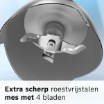 Bosch MSM4W220 ErgoMaster - Staafmixer - 600W - Inclusief Hakmolen - Wit/Donkergrijs - Afbeelding 6