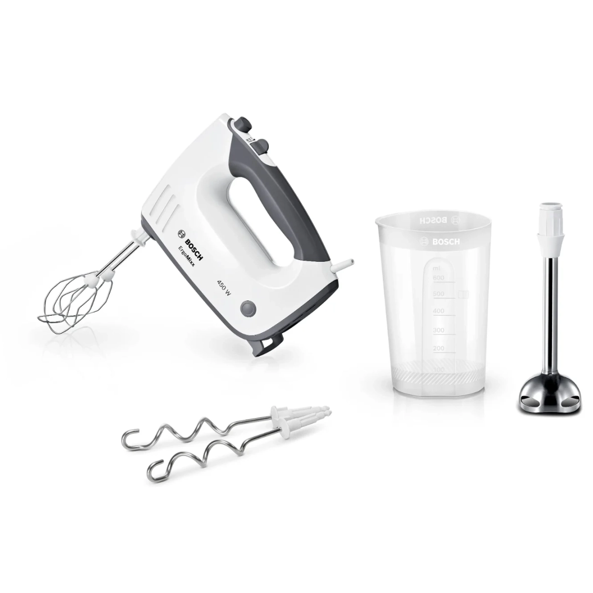 bosch mfq36470 handmixer ergomixx - 450 w - wit, venster grijs - afbeelding 8