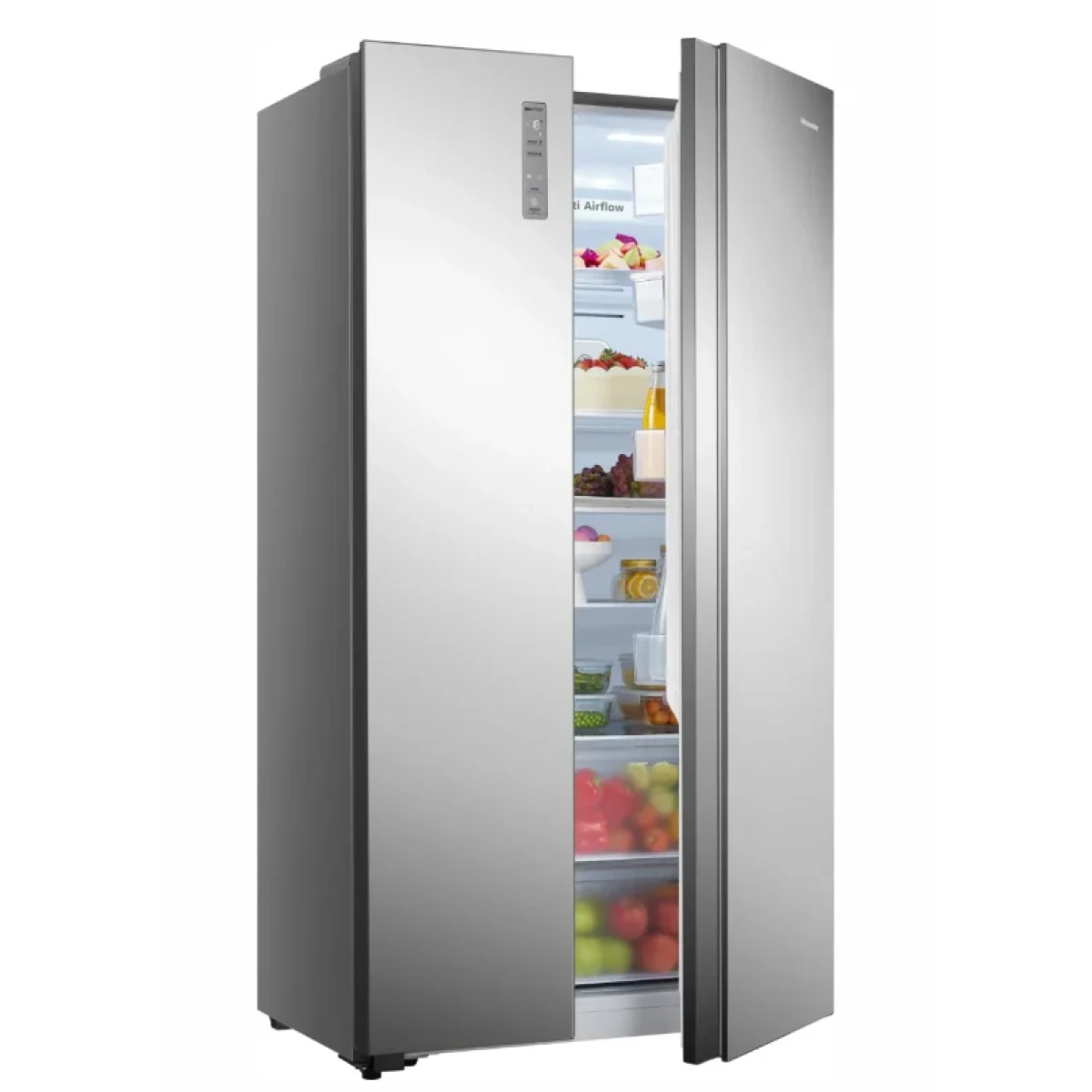 hisense ms91518cc amerikaanse koelkast nofrost - side by side - 519l - c - roestvrijstalen kleur - afbeelding 5