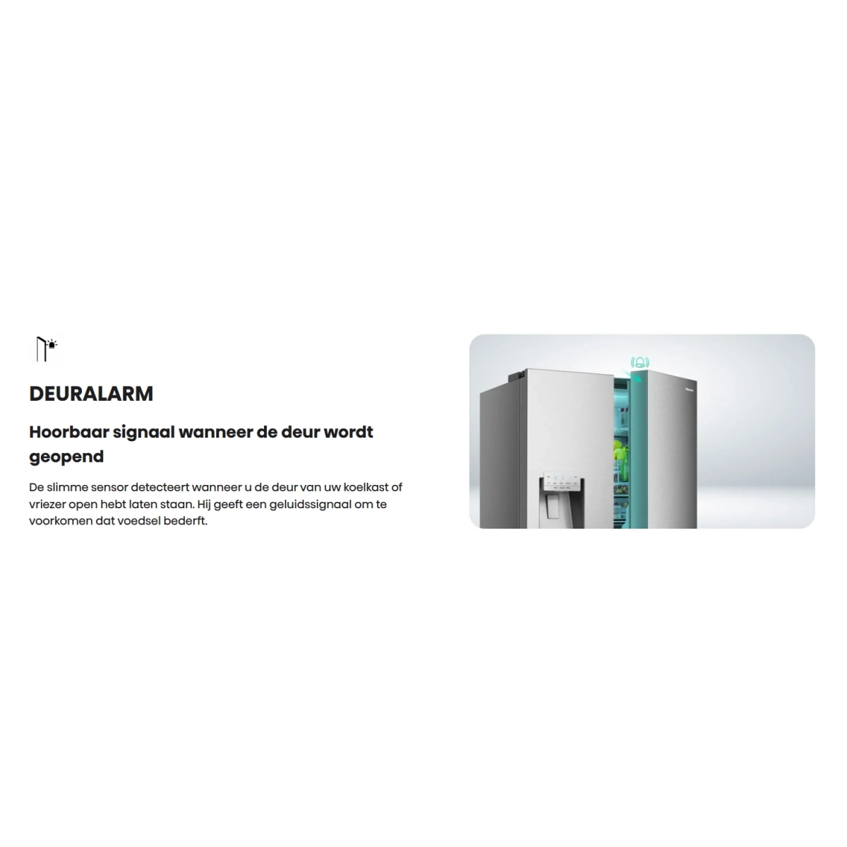 hisense ms91518cc amerikaanse koelkast nofrost - side by side - 519l - c - roestvrijstalen kleur - afbeelding 8