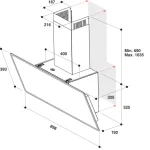 WHIRLPOOL WHVF92FLTK Wanddampkap Zwart - 90cm - 255 - 470 - 660 m3/uur | LED-verlichting - Afbeelding 6