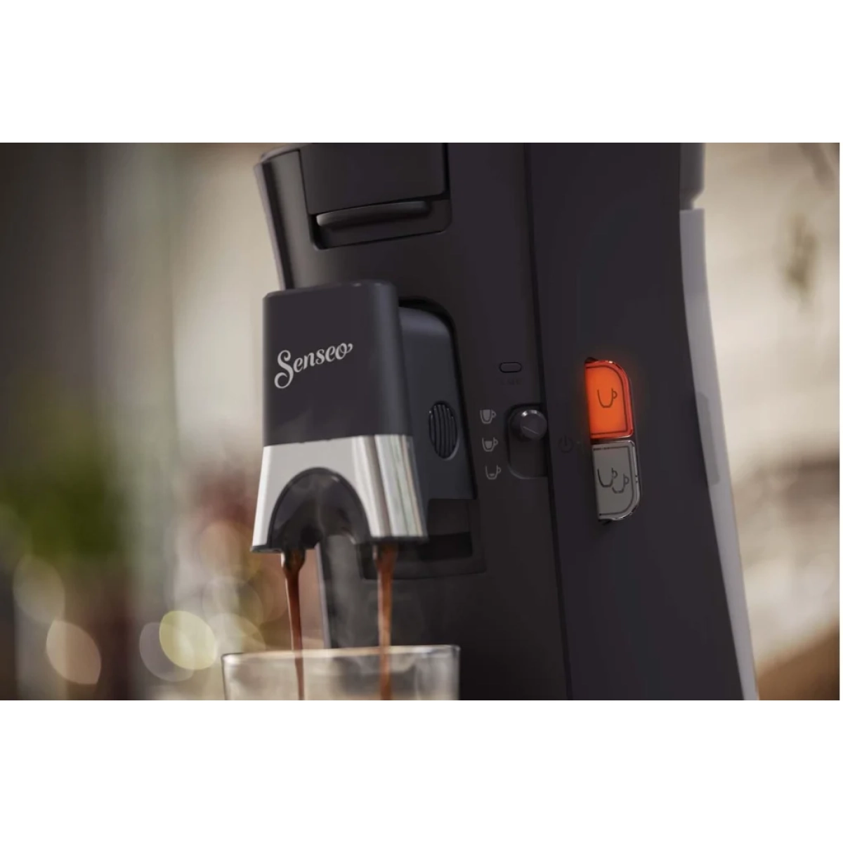 philips csa230/60 koffiepadmachine- instelbare intensiteit - automatische uitschakeling-  zwart - afbeelding 3