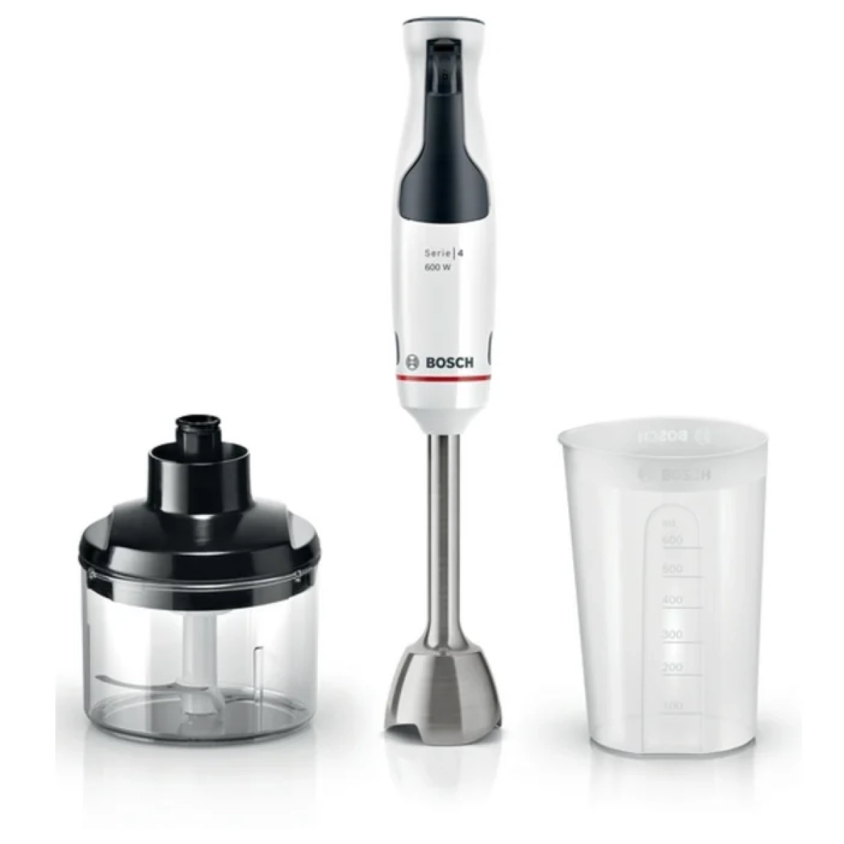 bosch msm4w220 ergomaster - staafmixer - 600w - inclusief hakmolen - wit/donkergrijs - afbeelding 2