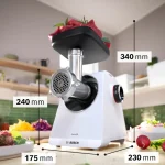 BOSCH MFWS607W Serie 6 Vleesmolen MultiPower - 2100Watt - Afbeelding 3
