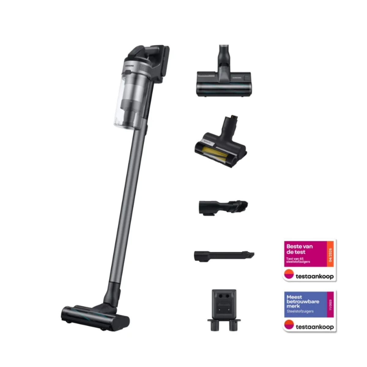 samsung vs20b75agr1/wa jet 75e turbo steelstofzuiger - accuduur 60min - 200watt - afbeelding 3
