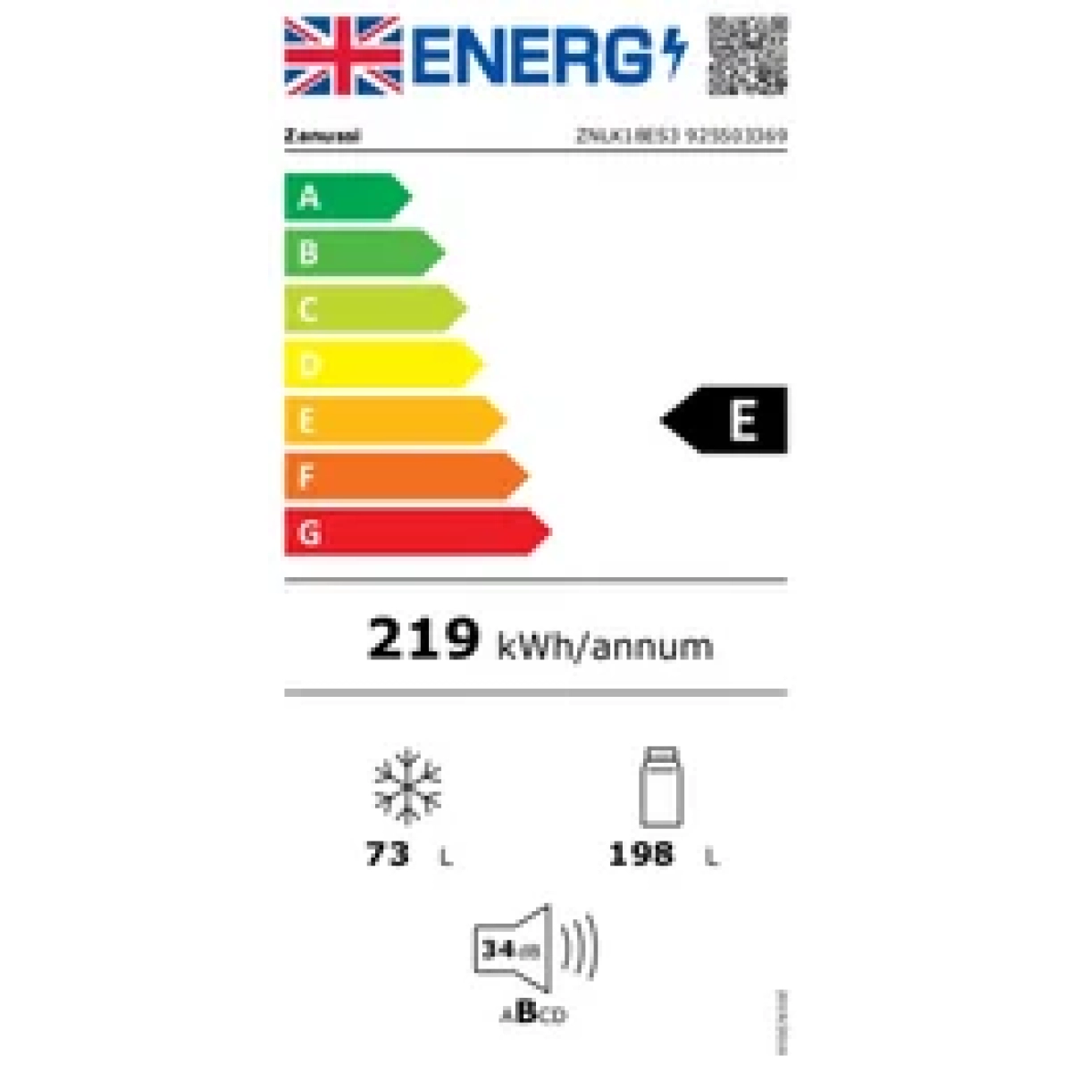 zanussi znlk18es3 inbouw koel-vriescombinatie – lowfrost – 177 cm – energieklasse e - sleepdeursysteem - afbeelding 8