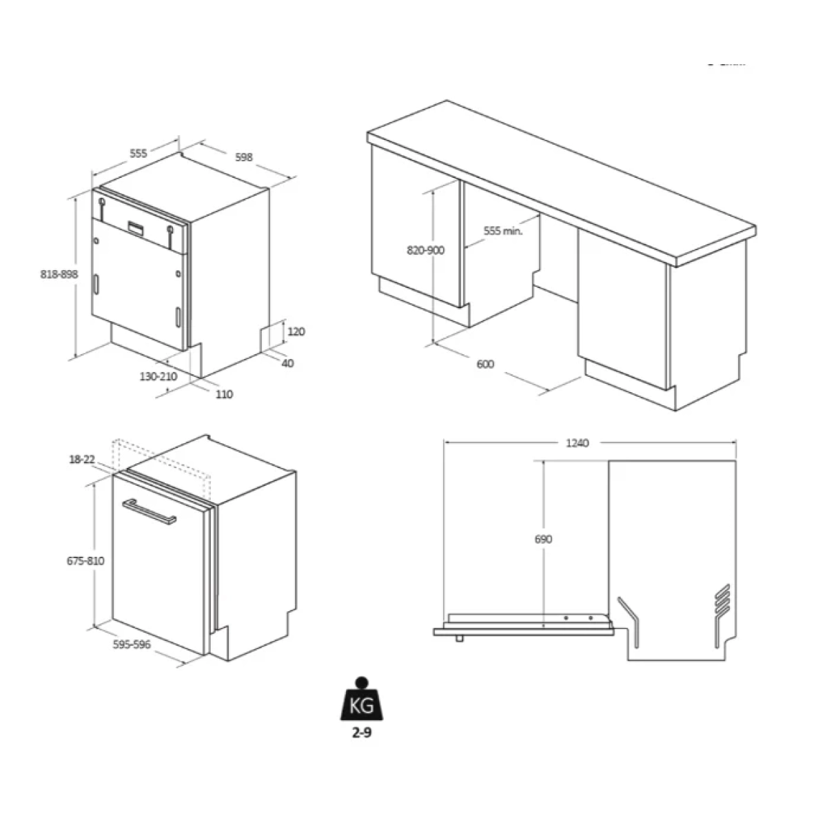 haier xs6a0m4pb inbouw vaatwasser serie 6 pro shine - 16couverts - a - wifi bediening - afbeelding 14
