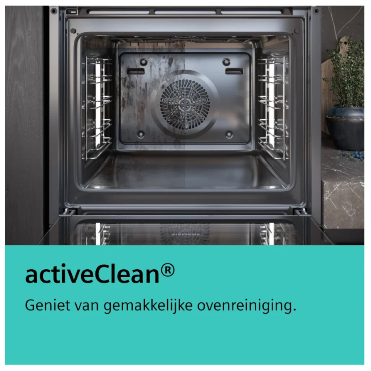 siemens iq300 hb272abb3 multifunctionele inbouw oven - diepzwart inox - 71l - activeclean - afbeelding 6