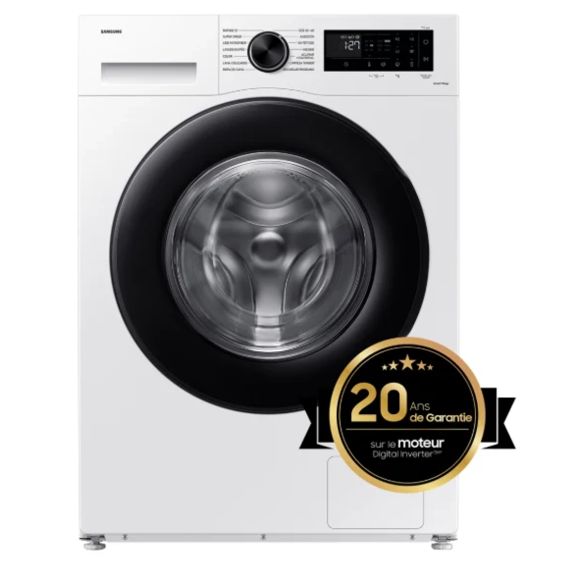 samsung ww11dg5b25ae 5000 series wasmachine 11kg - 1400 rpm - wit - a - franse display - afbeelding 3