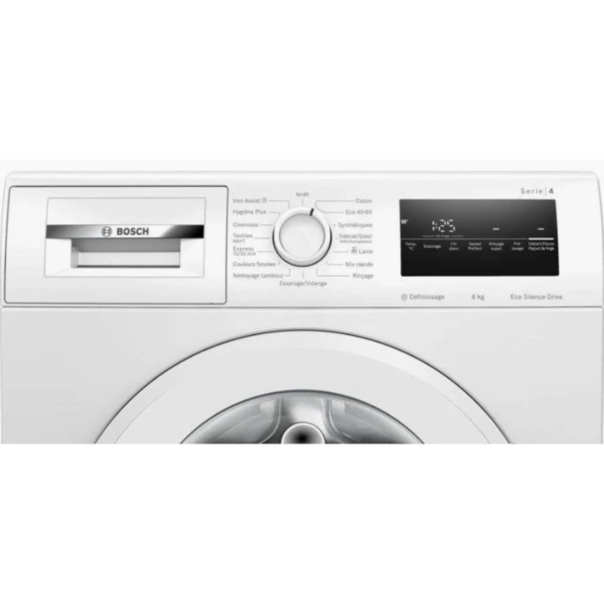 bosch wan2827ufr wasmachine serie 4 - 8kg- fr display - 1400rpm - a eco silence - afbeelding 3