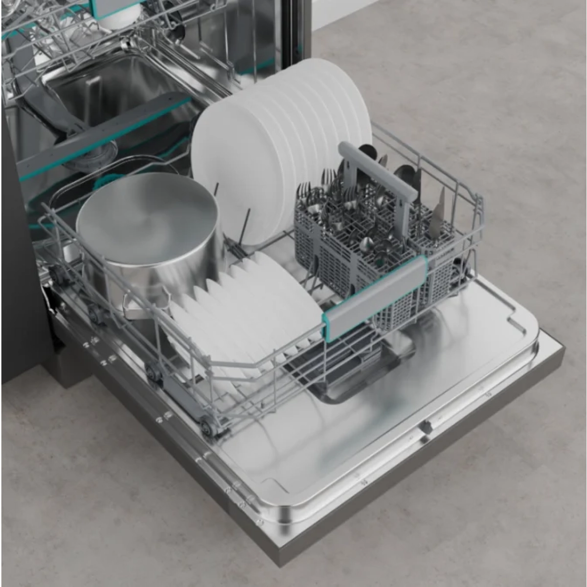 hisense hs662a90x vrijstaand vaatwasser inox - a - quick 20 min - auto dry - 14couverts - afbeelding 6