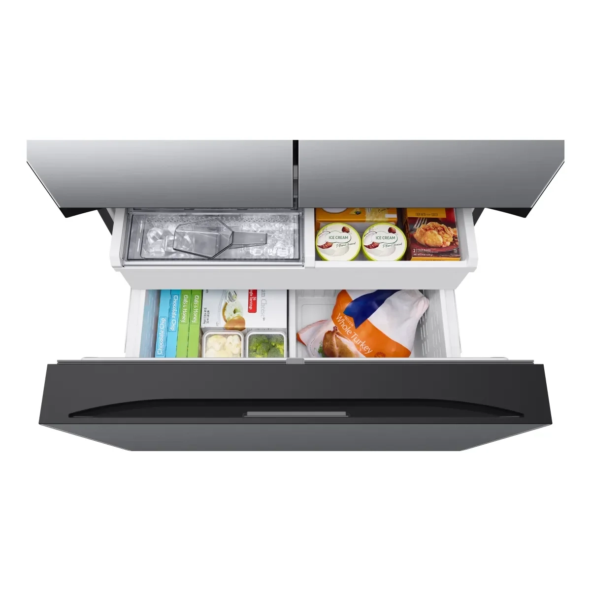 samsung rf24bb620es9ef amerikaanse koelkast vrijstaand 674 l zilver