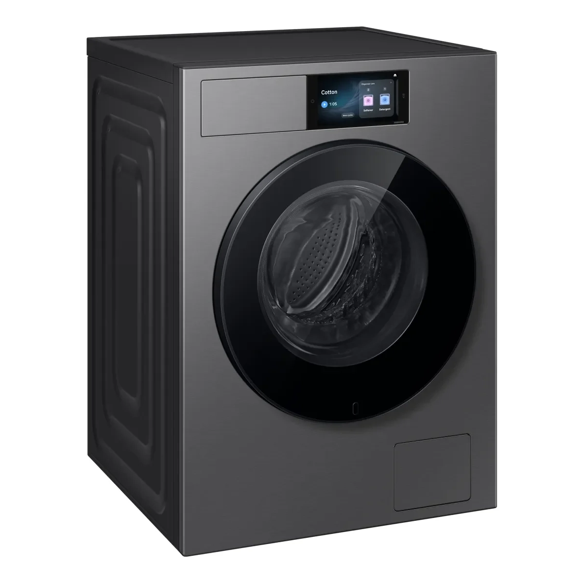 samsung wf90h09c4st2 wasmachine voorlader 9 kg 1400 rpm staal, zwart