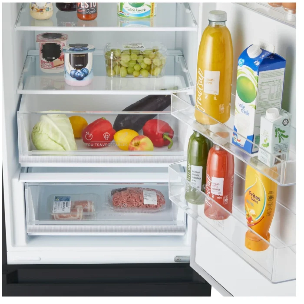 inventum kv1850b combinatie koelkast no frost -c - 338l - 35 db - zwart - 5 jaar garantie - afbeelding 9