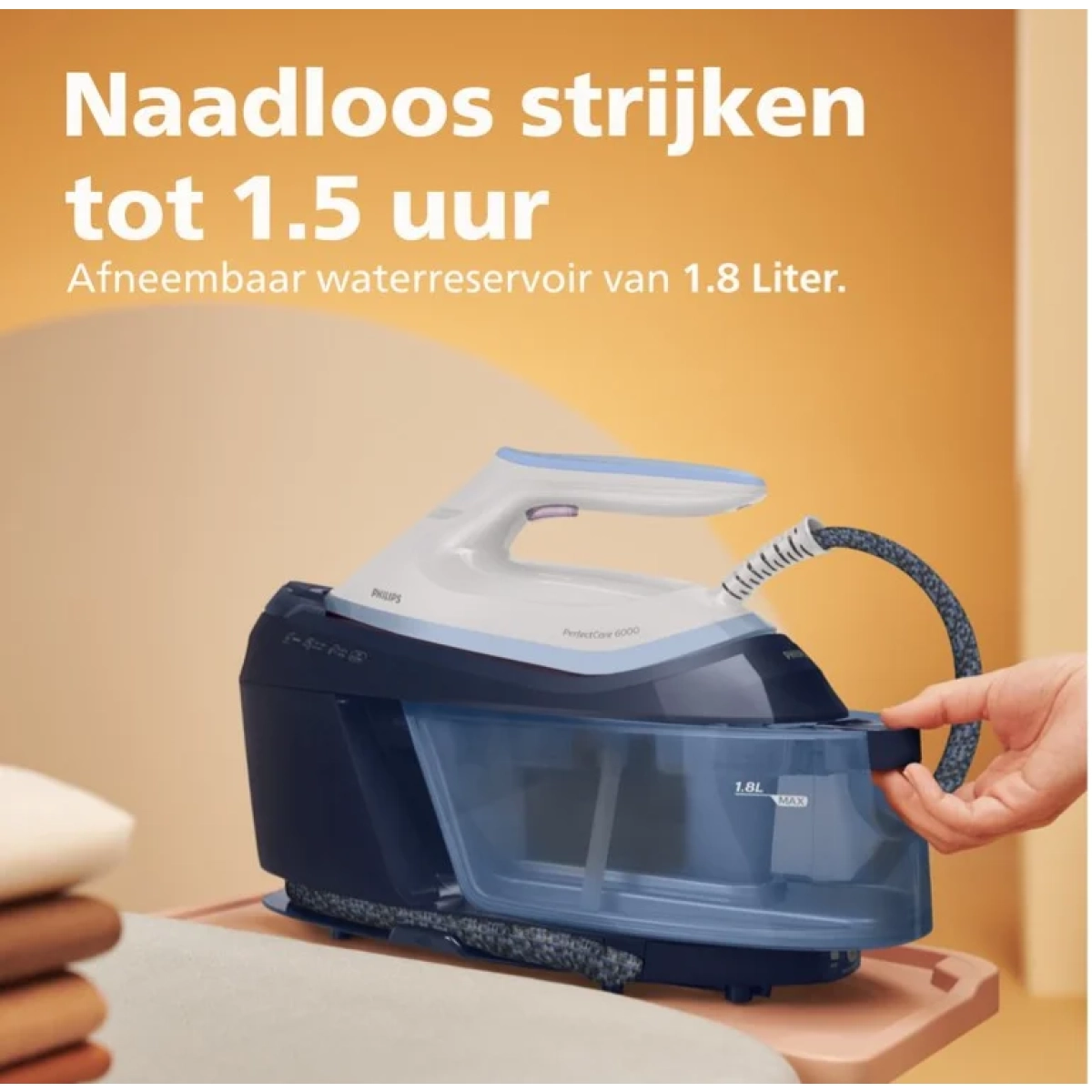 philips  psg6026/20 6000 series stoomgenerator - perfectcare - 6.5 bar - 2400watt - 1.8l - afbeelding 8