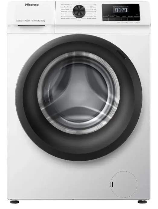 Hisense WFQE7014EVM wasmachine Franse Display - 12 kg -  1400 RPM - A