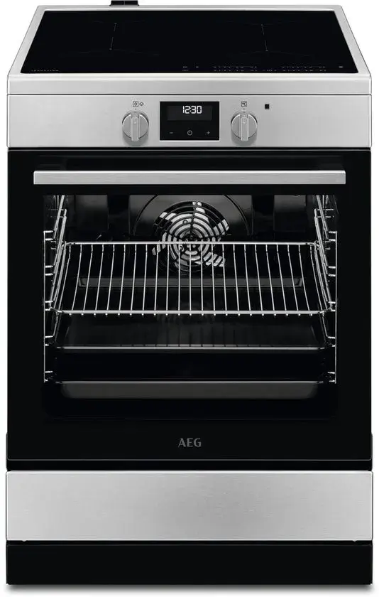 AEG CIB6641ABM Elektrisch fornuis - Inductie kookplaat - SteamBake oven - 73 liter - RVS