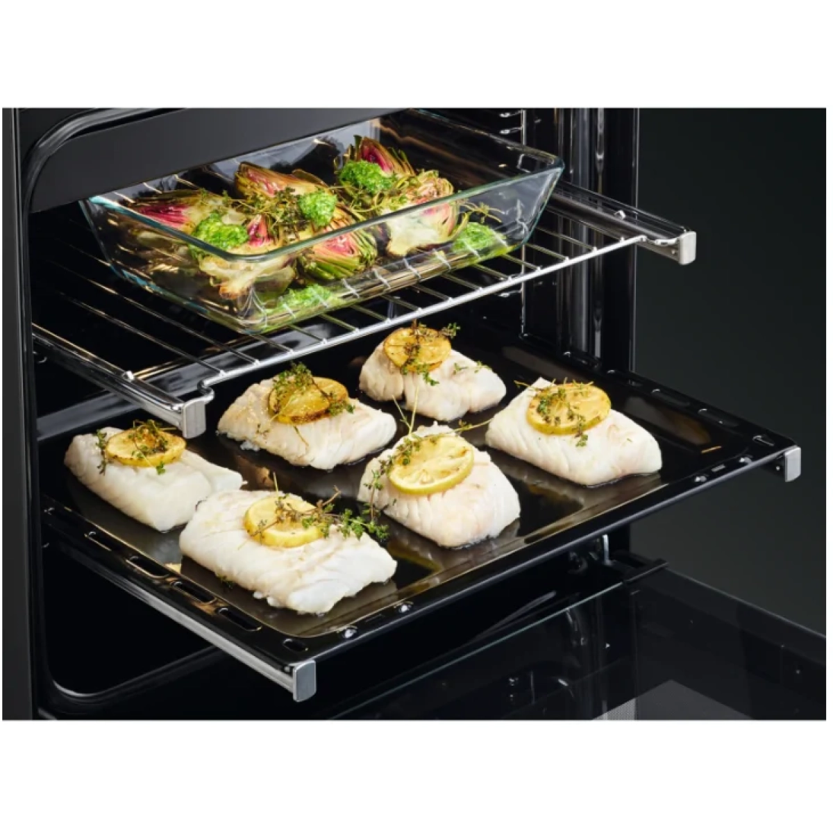 aeg ckb64413bw elektrische fornuis met gaskookplaat - 57l oven - afbeelding 4